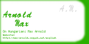 arnold max business card